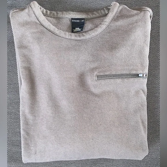 Grand AC Mens Activewear Sweatshirt - Gray, Size XXL - Picture 2 of 7